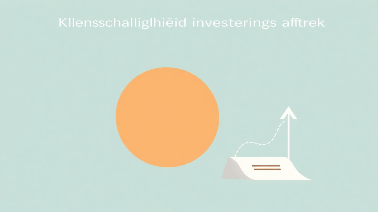 Abstracte illustratie van een investering met een oplopende pijl — verwijst naar de KIA.